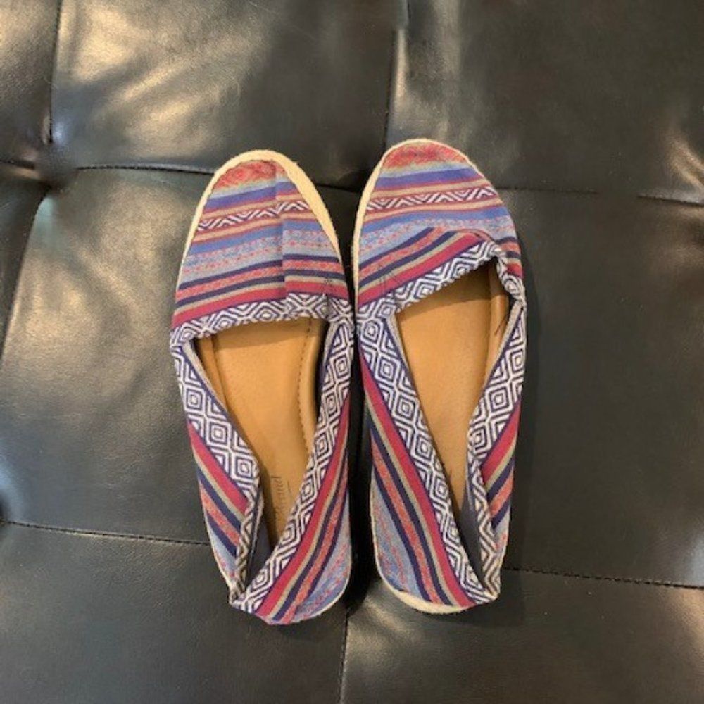 Lucky Brand Dexie Espadrille Canvas Flats 9.5